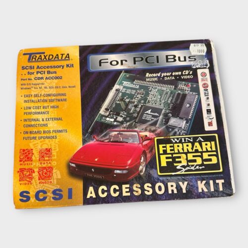 VINTAGE Traxdata TECHNOLOGY SCSI Controller Card Floppy Disk Windows Cd Rom