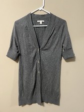 Banana Republic Gray Cardigan Small Short Sleeve