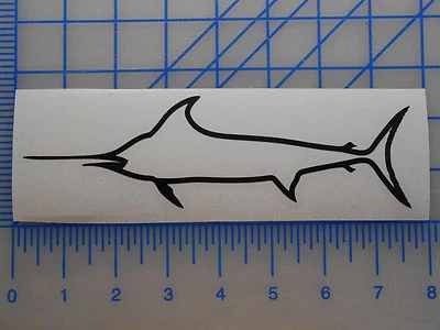 DD Marlin Outline Decal Sticker 5.5" 7.5" 11" Inshore Fish Offshore Saltwater Game