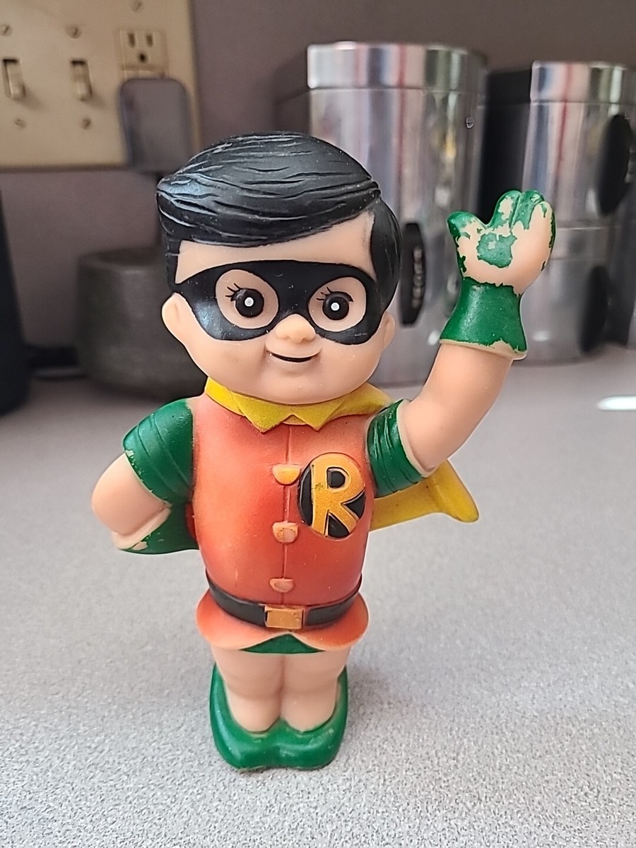 Super Junior Robin Squeak Vinyl Figure 1978 DC soft vinyl Made in