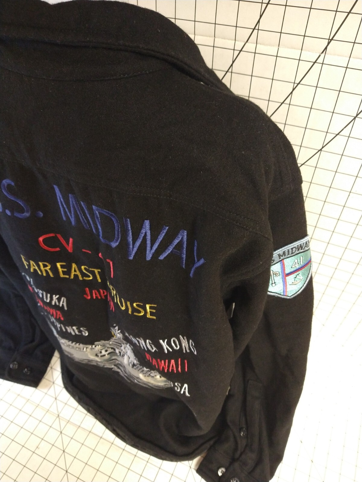 Vintage SCHOTT Wool Patch Button Jacket Intermedi… - image 10