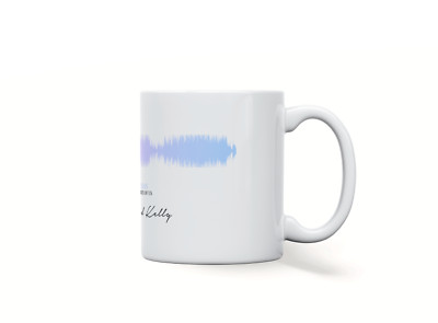 Personalisierte Soundwave Tasse, Jubiläum, Hochzeit, Geburtstag, jeder Künstler jedes Lied