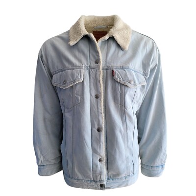 Vintage Levi's Sherpa-gefütterte Jeansjacke (Größe L)