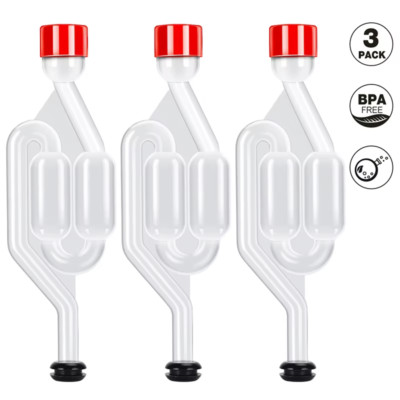 3 Stück S-Form Luftschleusen, Homebrew Bubble Airlock Carboys Stopper & Fermenter