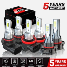 Para For Chevy Tahoe 2007-2015 Faro LED Luces altas/bajas + bombillas antiniebla