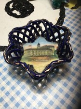 Vtg Stamford Connecticut CT Town Hall 1950-60’s Basket Weave Dish Frank Kamak