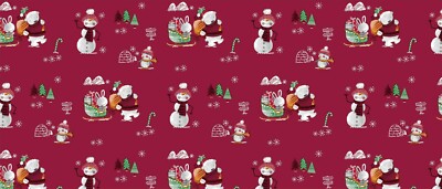 Weihnachten abwischbare PVC Vinyl Tischdecke Olaf Schneemann rot Geschenk Weihnachtsmann Schlitten