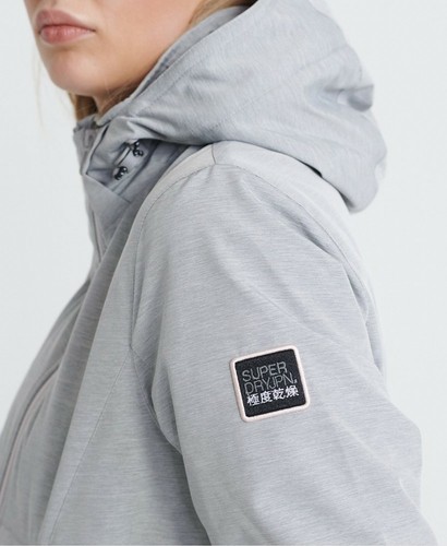 Superdry Jacket Ladies Ls Essentials SD Tech Velocity in Grey Marl Size 10 - Picture 6 of 6