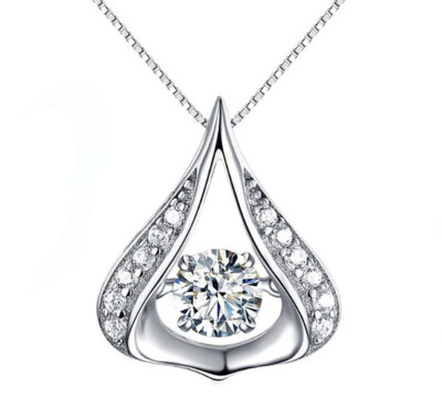 Catrina Pendant Necklace Cubic Zirconia Box Chain Women Ginger Lyne Collection
