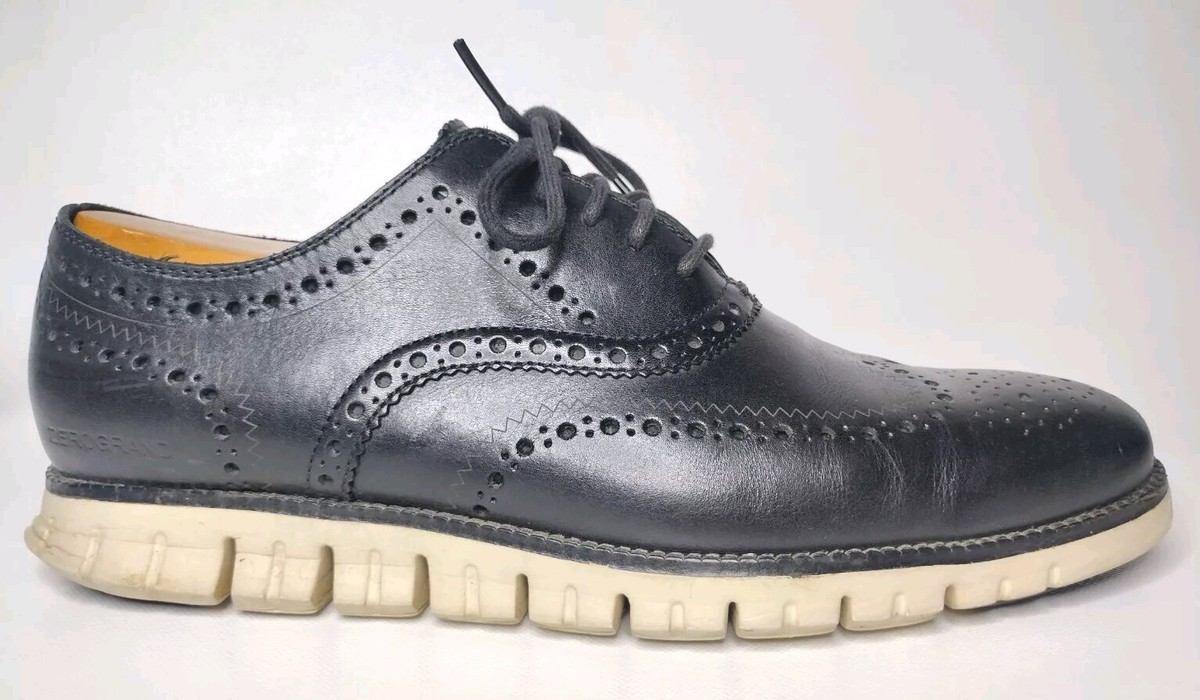Cole Haan Men's ZeroGrand Wingtip Oxford Size 11.5M Black/White