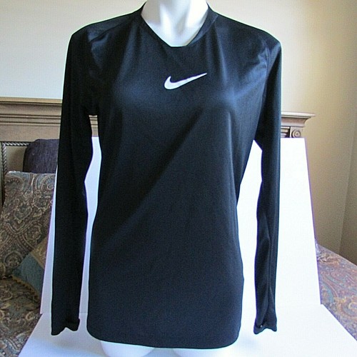 Nike Dri Fit V-Neck black Long Sleeve 
