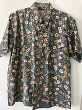 VINTAGE Reyn Spooner LARGE Mini Floral Aloha Shirt MADE IN HAWAII Commemorative