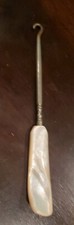 MOTHER of PEARL Buttonhook Button Hook Antique Collectible Victorian Ladies nice