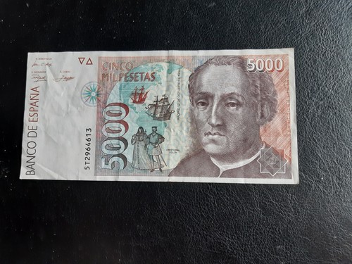 2 x Bank Notes from Spain : 1000 and 5000 Pesetas Framed - Picture 5 of 6