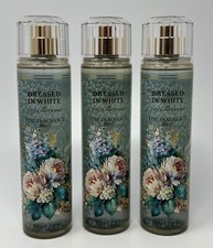 3 BATH  BODY WORKS DRESSED IN WHITE FINE FRAGRANCE MIST BODY SPRAY 8OZ LARGE