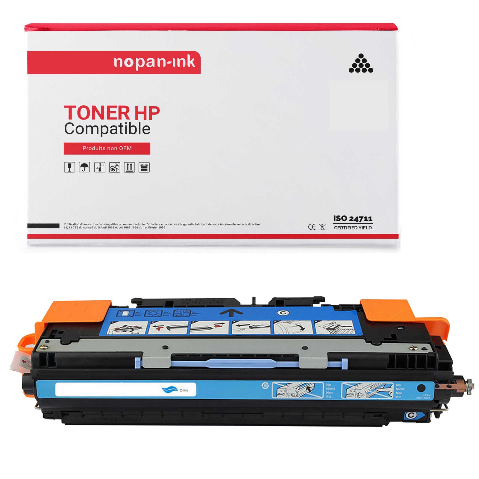 Toner cyan Q2681A 311A compatible HP idéal pour le télétravail