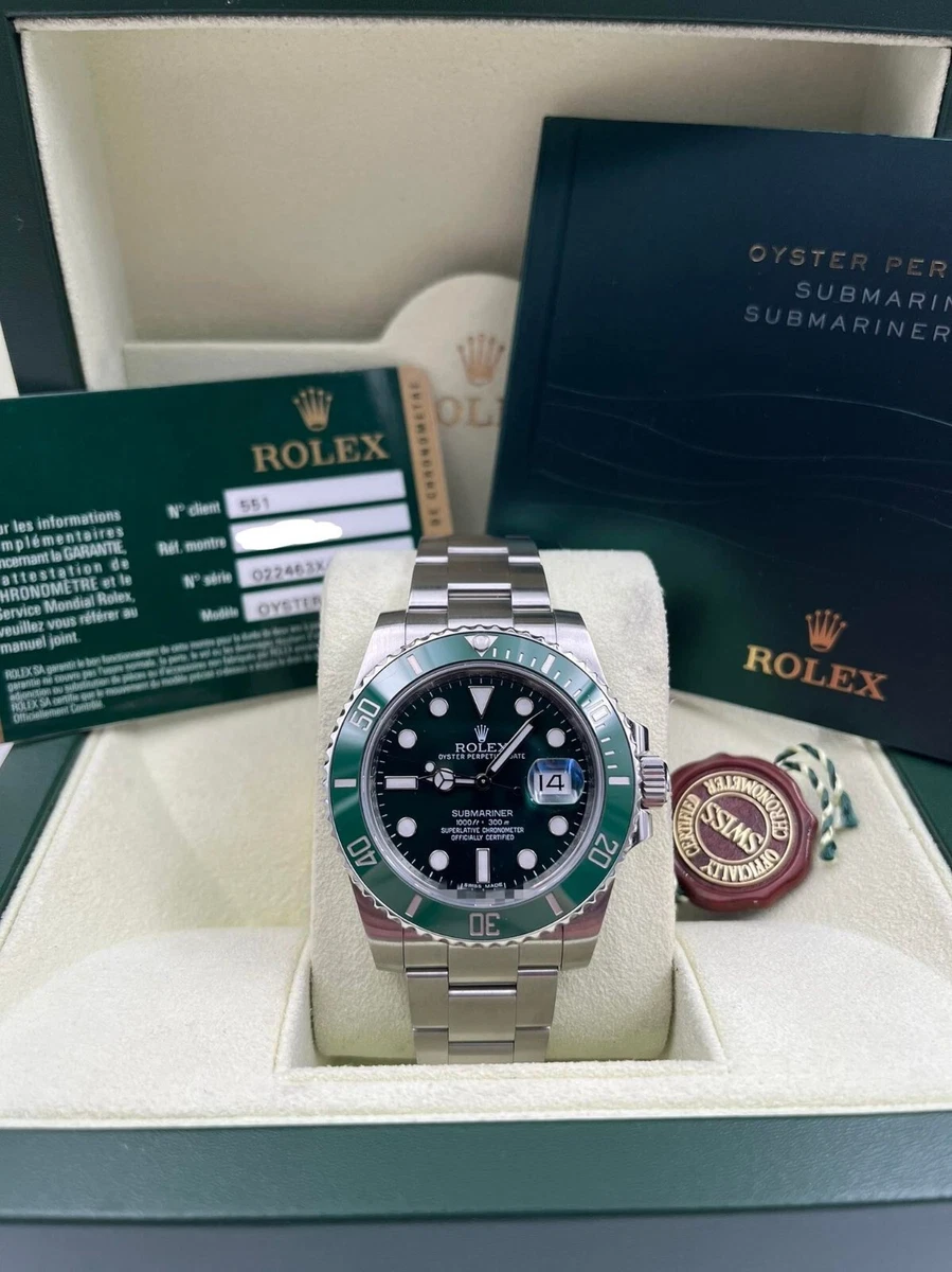 Rolex Submariner Date 40mm Green Hulk 116610LV Pre-Owned 2012 Full