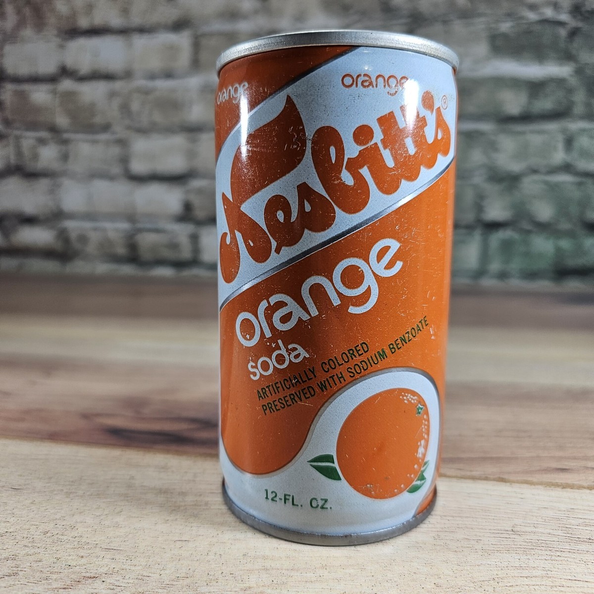 Vintage Nesbitt's Orange Soda Pop Can Aluminum WATERTOWN Wi. (T1