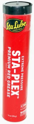 CRC SL3190 STA-LUBE Sta-Plex Extreme Pressure Premium Red Grease Cartridge 14 oz