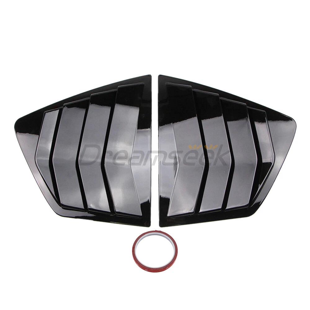 2x Side Window Louver Cover For Honda Accord 9th 2013-2017 Quarter Glossy Black - product detail image 2
