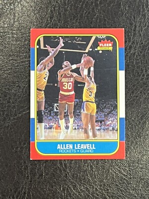 1986-87 Fleer Basketball Allen Leavell #62 EX-NM Houston Rockets | eBay