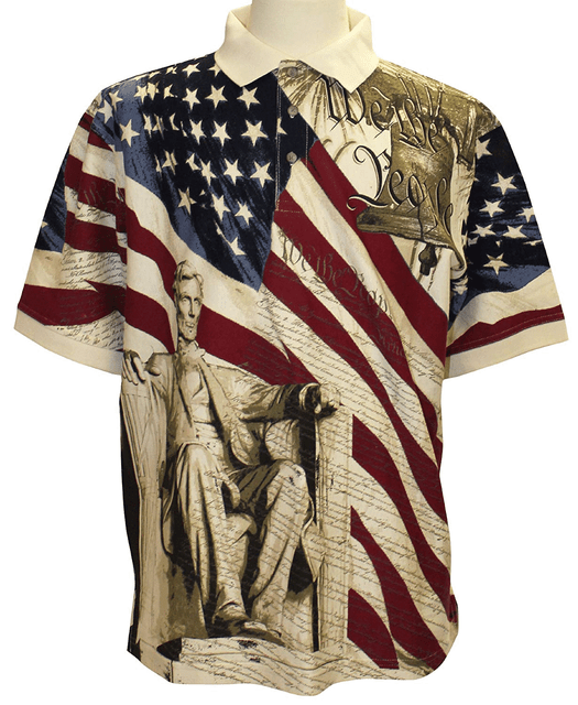 NWT Tabasco Sportswear Golf Polo Shirt MENS XL Graphic Flag Stars New York City | eBay
