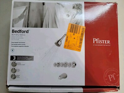 Pfister Bedford 3-Handle Tub and Shower Faucet - Polished Chrome