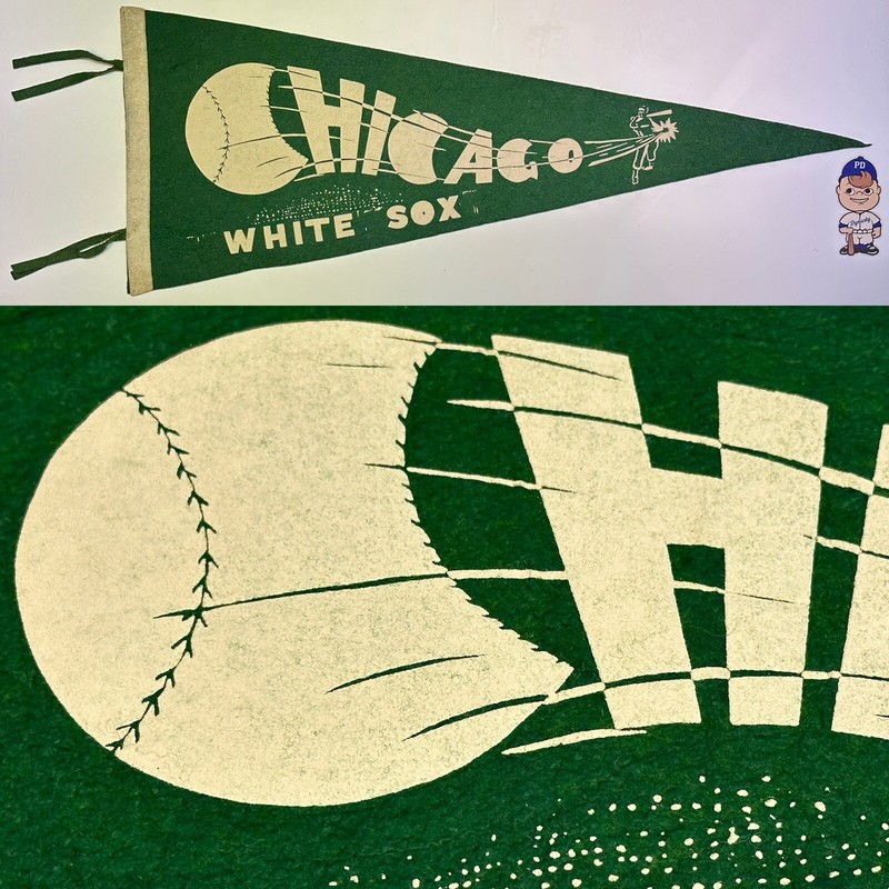 1950's Chicago White Sox Illinois 11x29 Vintage Pennant MLB Baseball