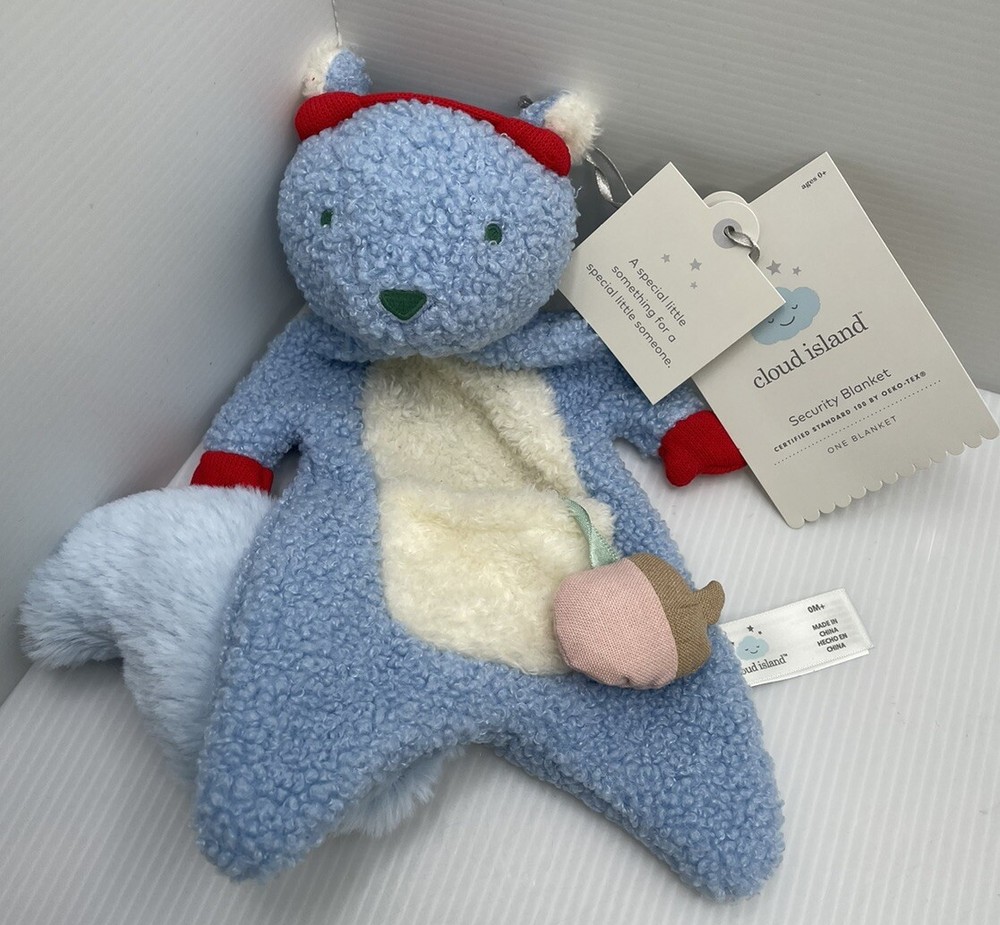 Squirrel Christmas Soft Plush Baby Security Blanket - Cloud Island™