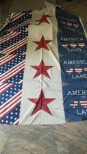 Richloom stars USA stripe rustic 54" Indoor/Outdoor Fabric By The Yard TTT