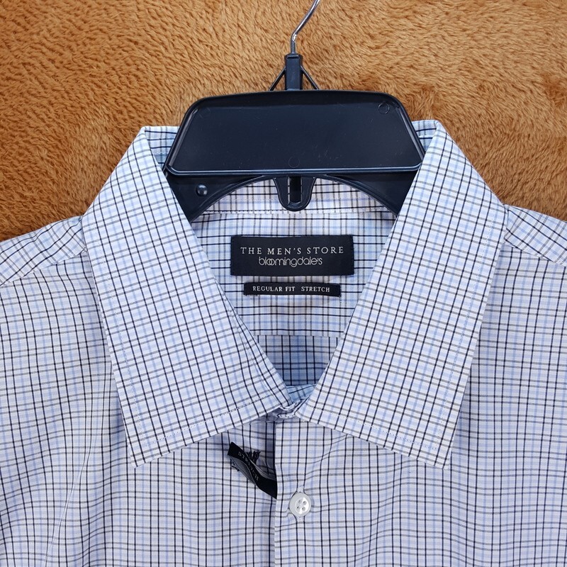 blue grid dress shirt Everyday Light Blue Grid Casual Shirt – Non-Iron, Wrinkle-Resistant main image 1