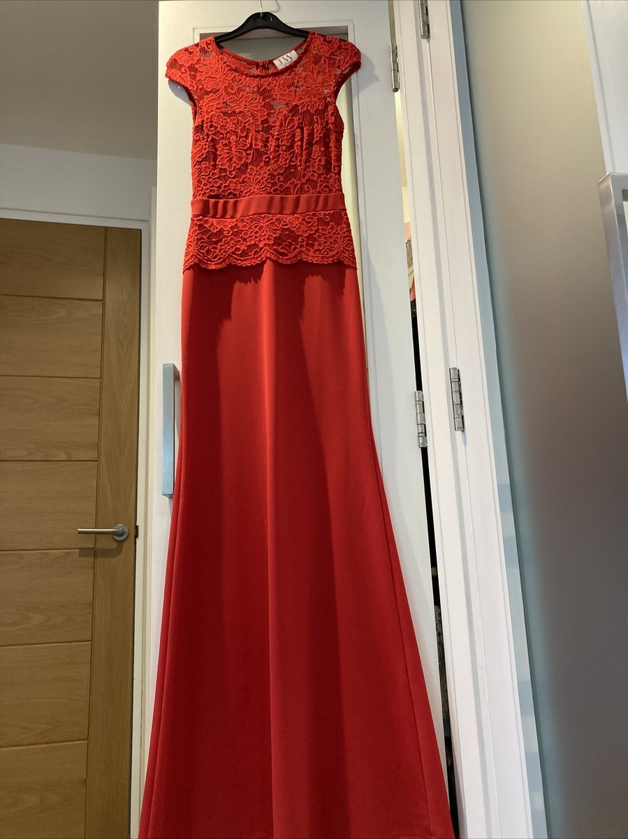 Ladies Red Lacy Dress by Jessica Wright Size 10 | eBay UK