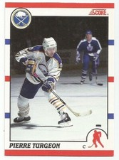 PIERRE TURGEON 1990-91 SCORE BILINGUAL CARD NM-MT CONDITION