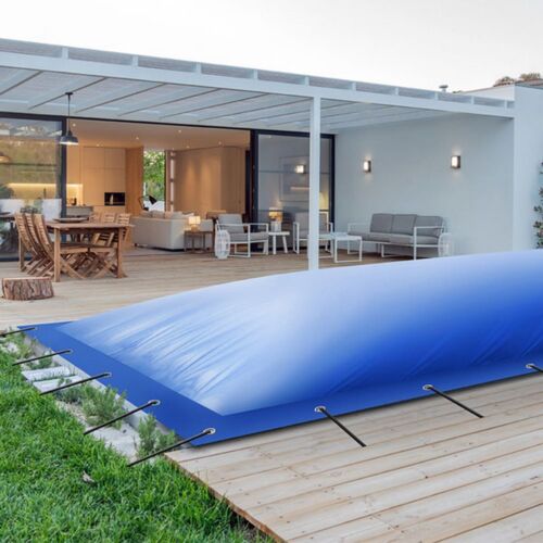 Aufblasbare Poolabdeckung Rechteckpool 600 x 300 cm I 6 x 3 m I blau - Bild 1 von 2