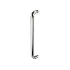 D Pull Door Handles Bolt Through Fixings 22 x 400mm Centres in Satin or Polished