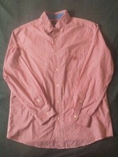 Button Up Men's Dress Shirt Chaps Long Sleeve Checkered Size Medium