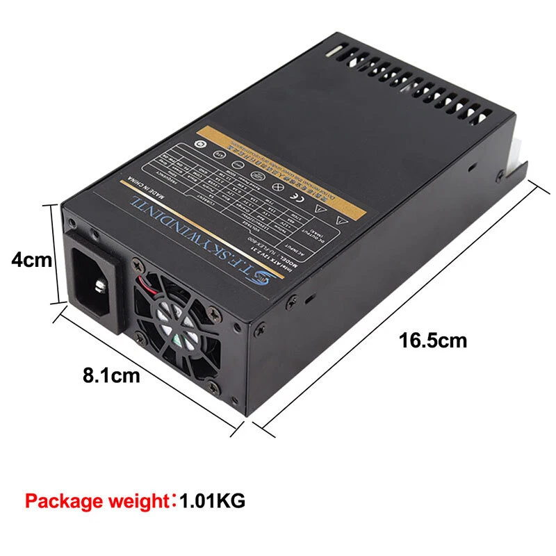 600 Watt Full Modular Flex ATX Power Supply Small 1U Computer PSU Dual CPU - image 2 of 4