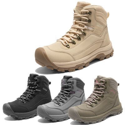 Women's Waterproof Hiking Boots Ankle Leather Trekking Boots Camping Boots US
