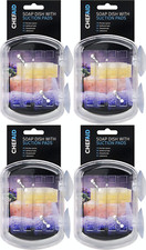 Image of 4x Chef Aid Plastic Soap Dish with Suction Pads Bathroom Shower Tile Caddy Stand