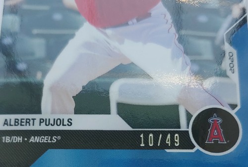 Albert Pujols LA ANGELS 2020 TOPPS NOW ROAD TO OPENING DAY BLUE 10/49 OD-171 - Picture 2 of 4