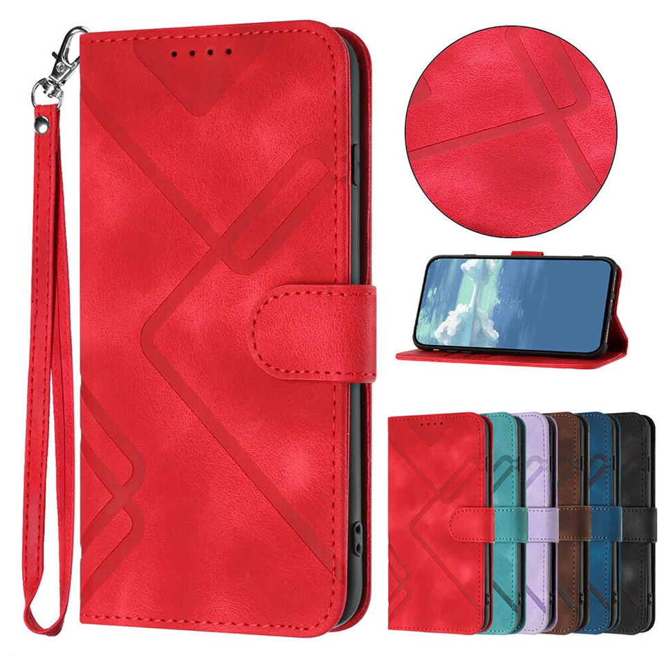 Flip Leather Wallet Phone Case For Motorola Edge 60 50 G24 G04 G05 G55 G84 G14 - Image 2 of 4