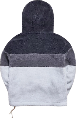 Kith Sherpa Double Pocket Hoodie Pearl Blue Size M Medium FW19