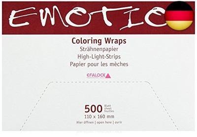 Professional Emotion Coloring Wraps, 110 mm x 160 mm, 1er Pack, (1x 500 Stück)