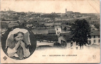 87 LE LIMOUSIN - souvenir (top right folds)