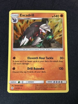 2019 Pokémon Excadrill 115/236 Sm-Cosmic Eclipse Holo