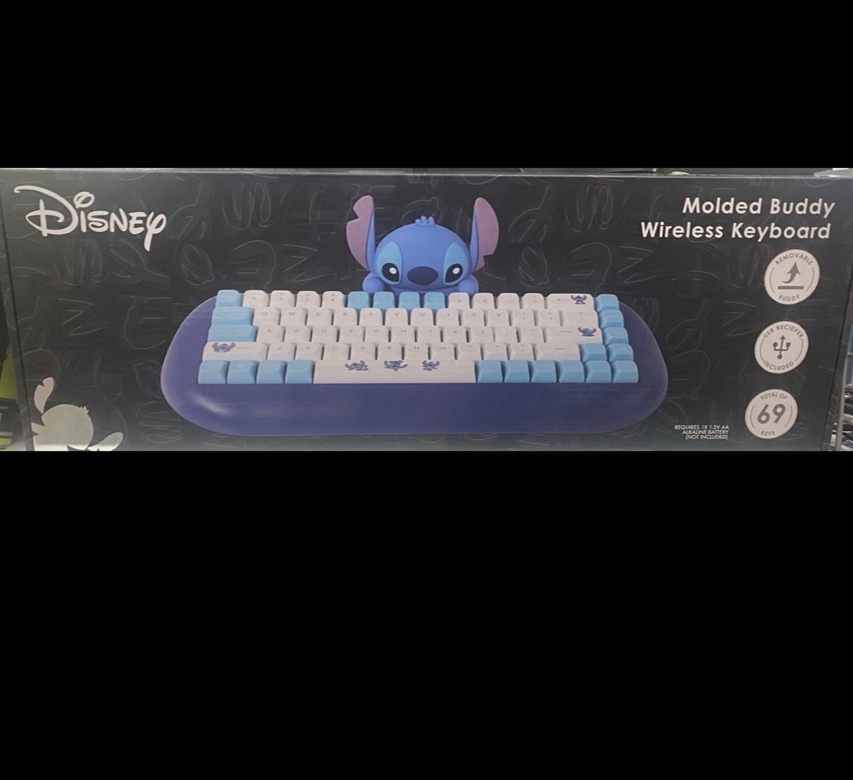 Disney Stitch Molded Buddy Wireless Keyboard Removable 3D Stitch