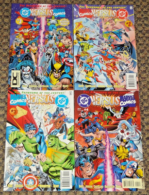 1996 DC vs MARVEL COMICS #1-4 MINI SERIES SET VF-NM #1 LOGO VARIANT AVENGERS JLA