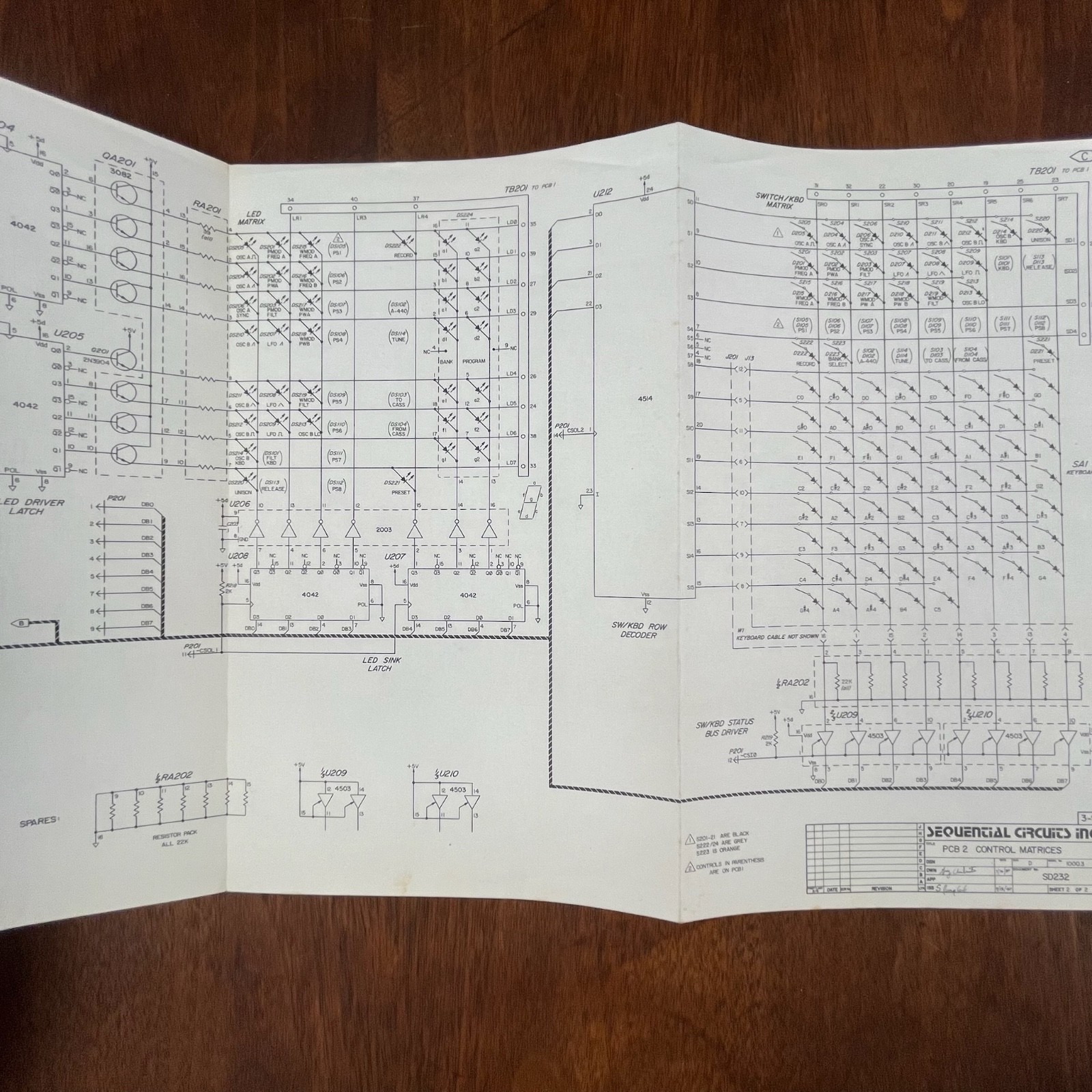 VINTAGE SEQUENTIAL CIRCUITS ORIGINAL SCHEMATIC DIAGRAM