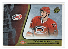 Tomas Malec 2002-03 Pacific Quest For The Cup RC HURRICANES Gold Parallel /325