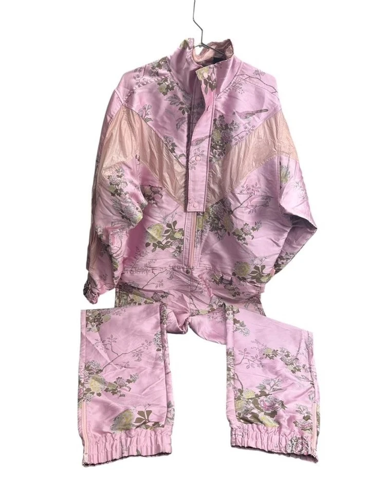 Puma x Rihanna Fenty Pink Jacquard Active Jumpsuit Size 0 Oversized - image 3 of 4